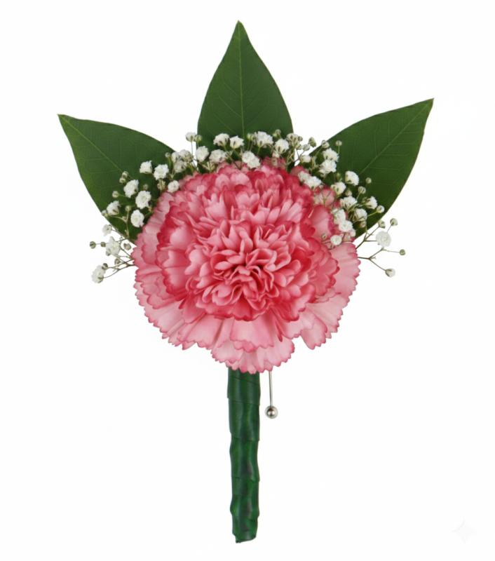 An image of Boutonniere Carnation Red Deluxe