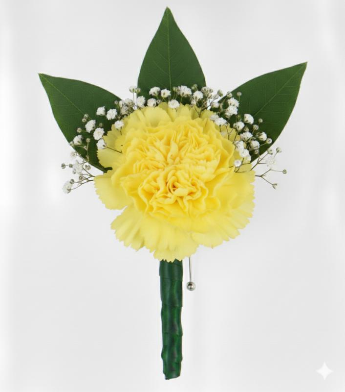 An image of Boutonniere Carnation Red Deluxe