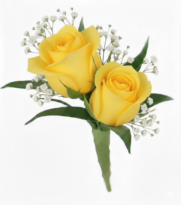 An image of Boutonniere Spray Rose Red Standard