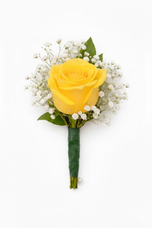 An image of Boutonniere Rose Pink Standard