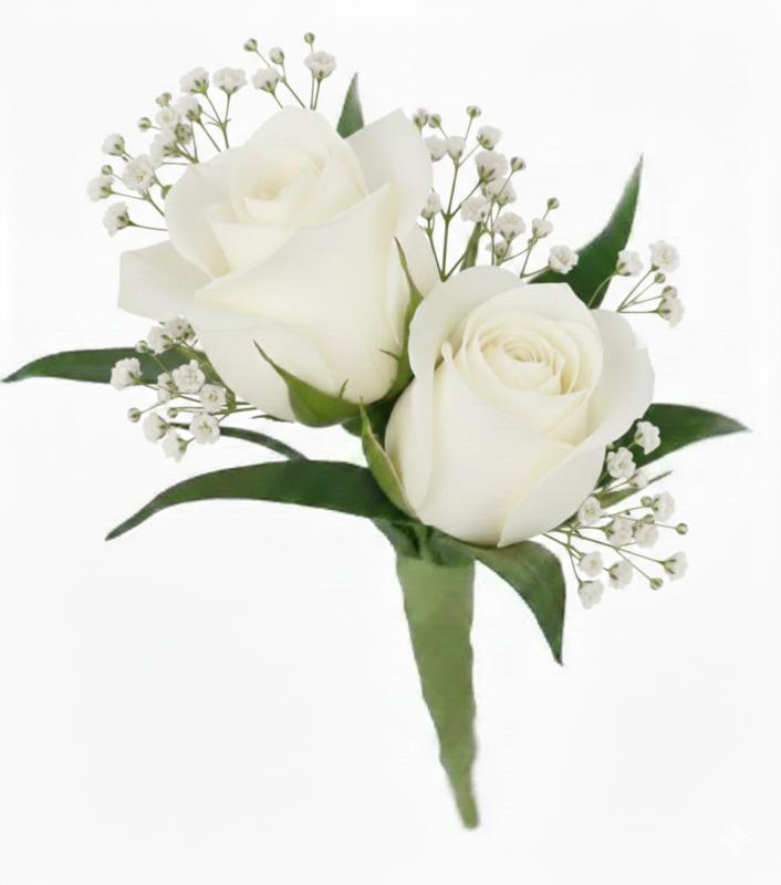 An image of Boutonniere Spray Rose Red Standard