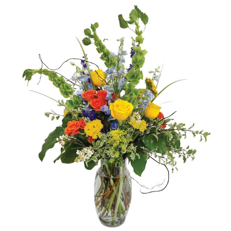 An image of Traditional Multi-Color funeral arrangement