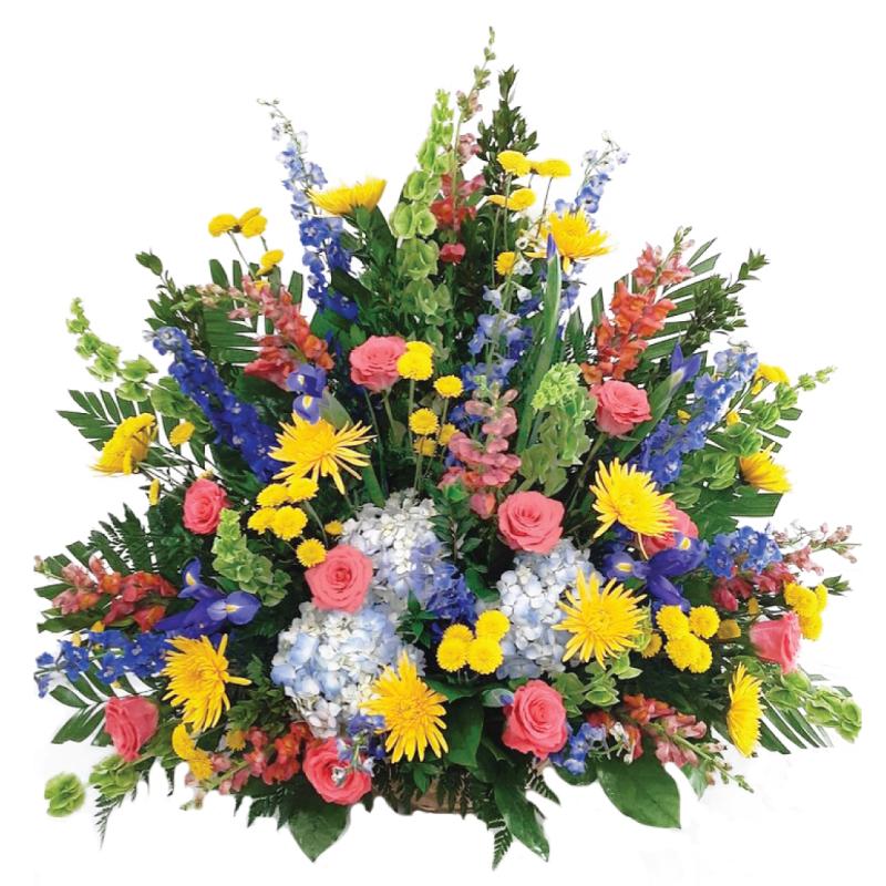 An image of Funeral Basket Traditional Colorful Standard
