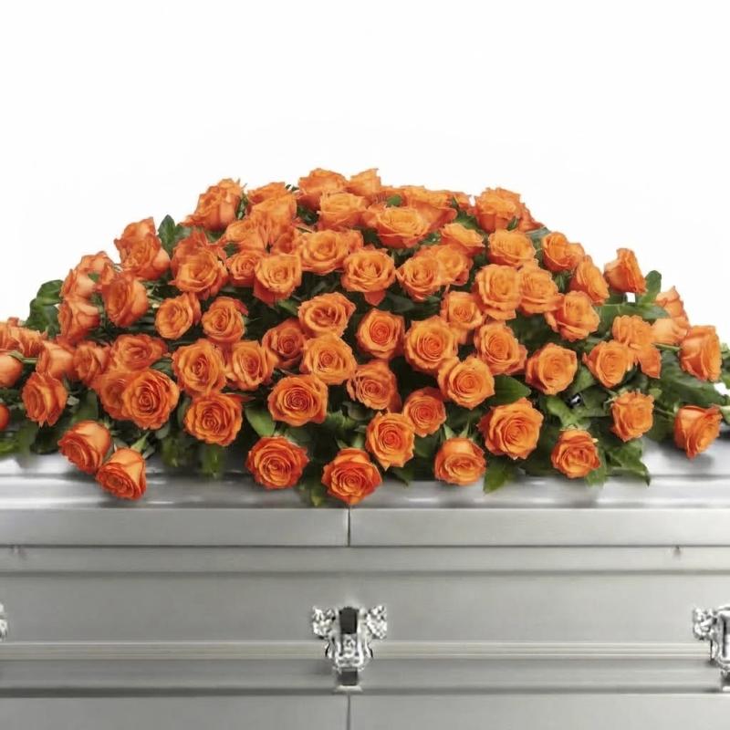 An image of Teleflora's Greatest Love Casket Spray Lavender Standard