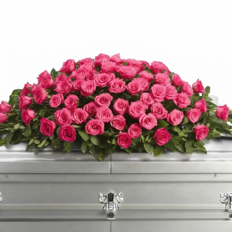 An image of Teleflora's Greatest Love Casket Spray Lavender Standard