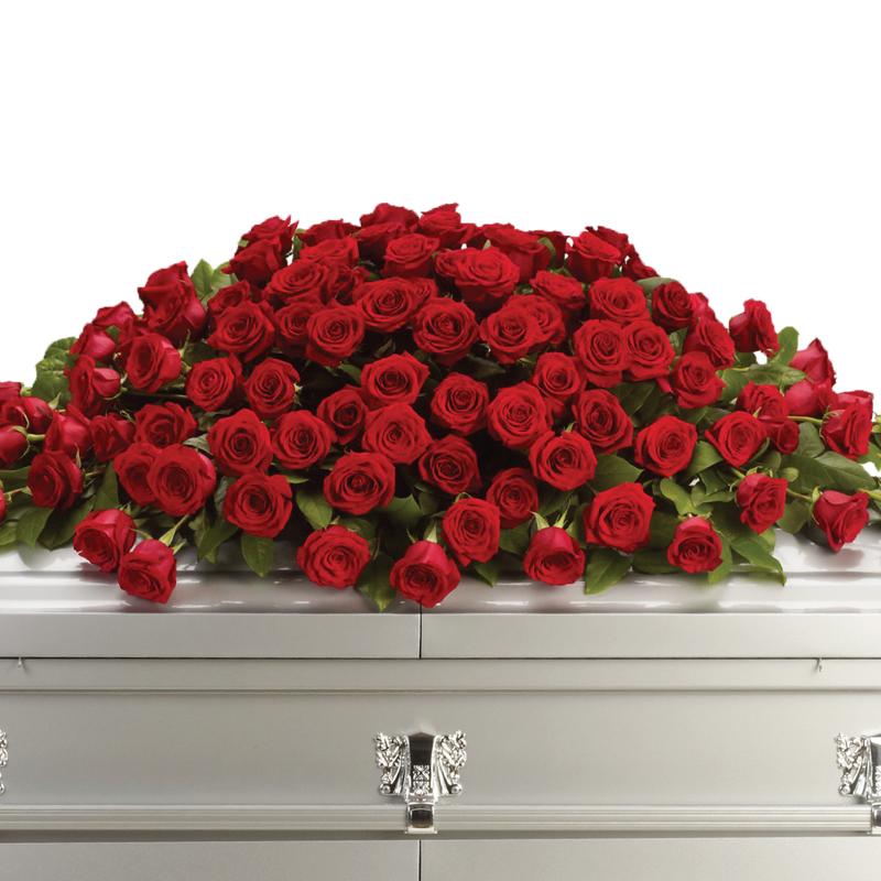 An image of Teleflora's Greatest Love Casket Spray Lavender Standard