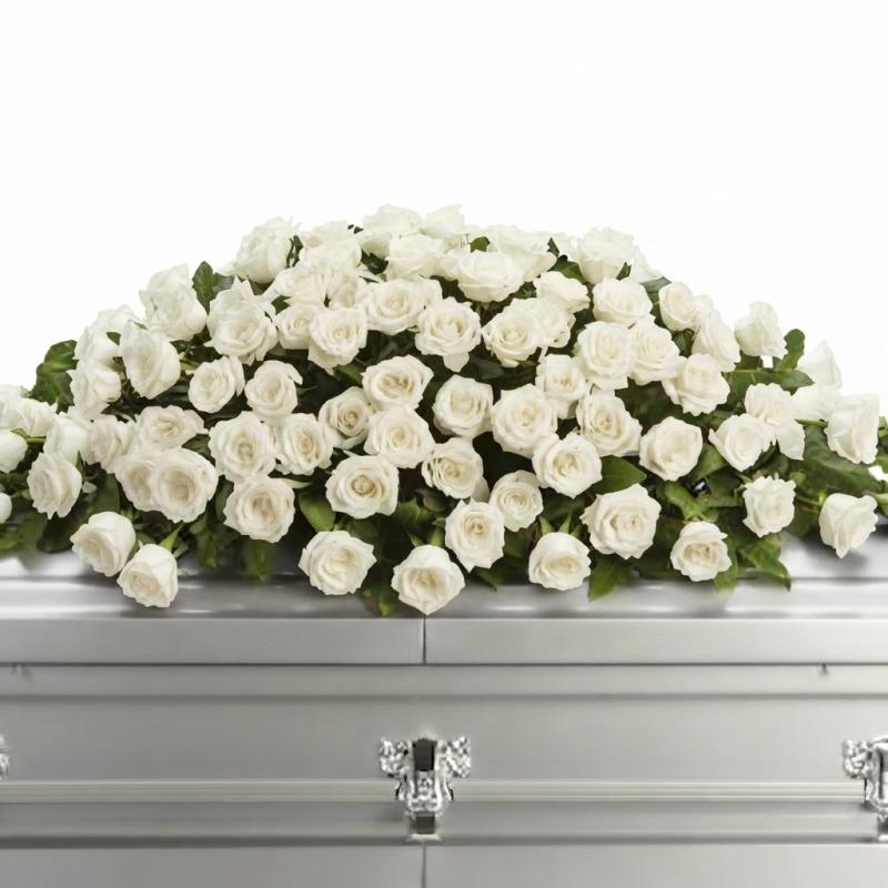 An image of Teleflora's Greatest Love Casket Spray Lavender Standard