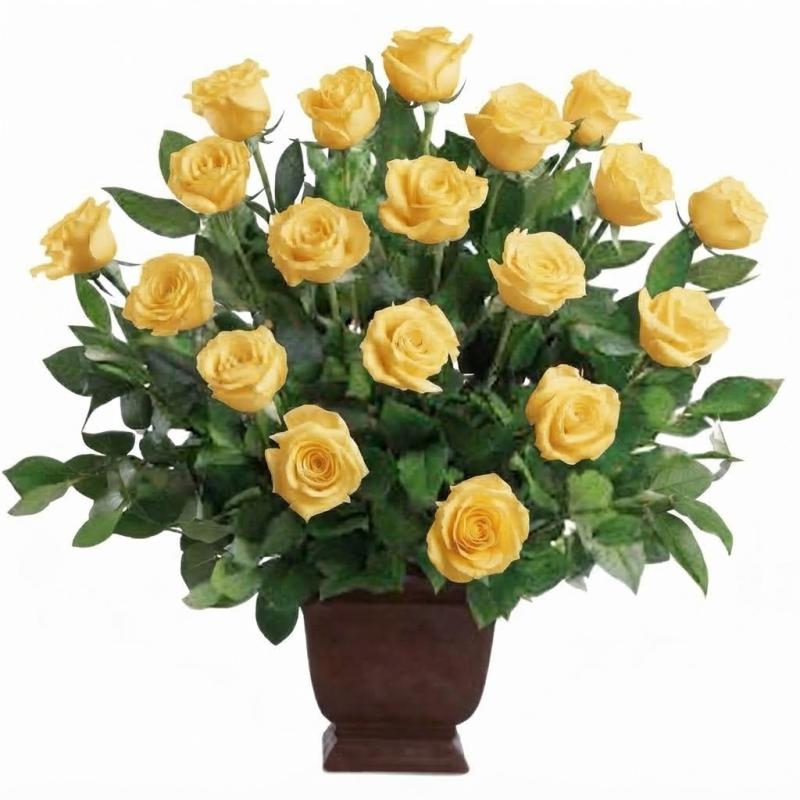 An image of Teleflora's Rose Tribute Companion Arrangement Lavender Standard
