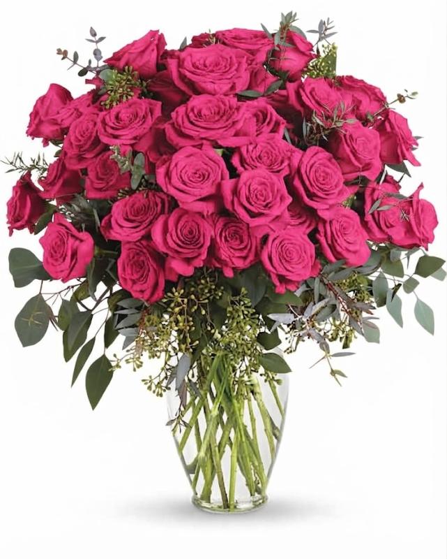 An image of Teleflora's Forever Beloved Arrangement Lavender Standard