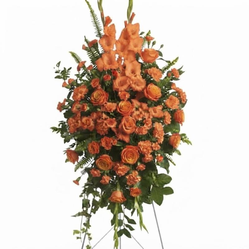 An image of Teleflora's Deep in Our Hearts Standing Spray Lavender Standard