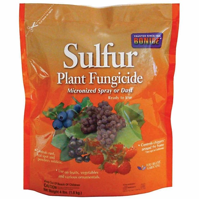 An image of Sulfer Plant Fungicide Micronized Spray or Dust Bonide 4 lb
