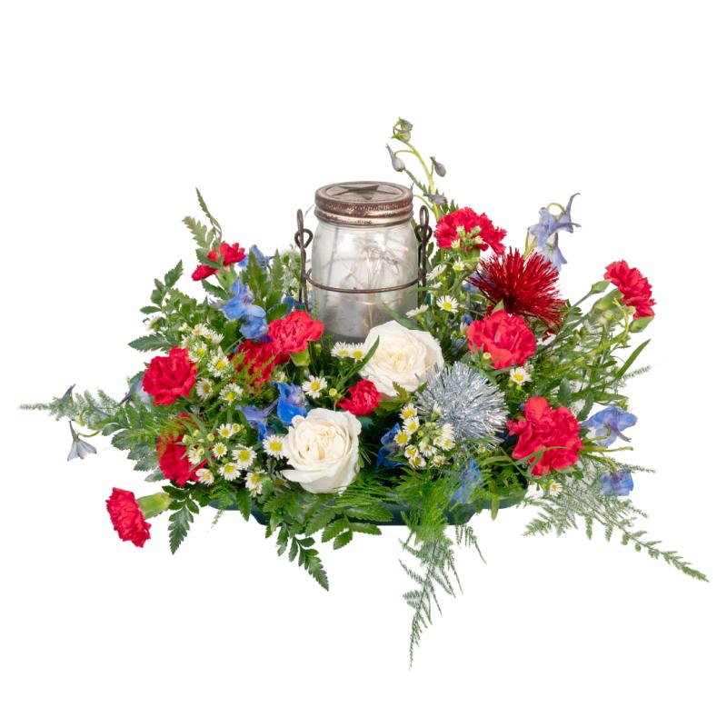 An image of Patriotic Petals - A Floral Centerpiece Arranging Workshop by Benken