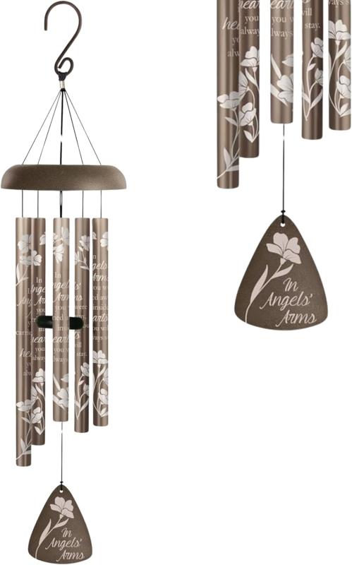 An image of Sonnet Wind Chime Angel's Arms Silver 30"