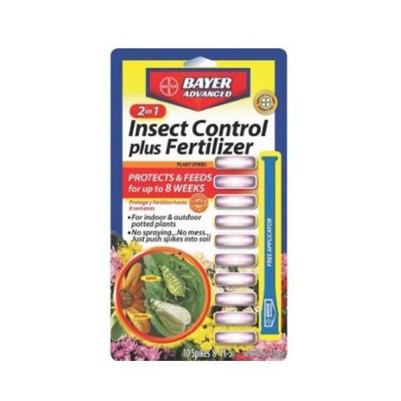 An image of Bayer 2-in-1 Insect Control Plus Fertilizer Spikes