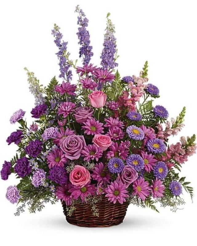 An image of Teleflora's Gracious Lavender Companion Arrangement Standard