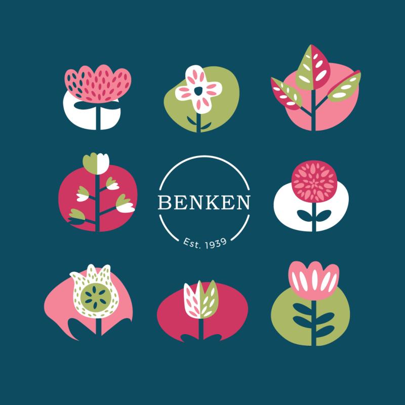 An image of Benken T-Shirt Tri-Blend Heather Blue M