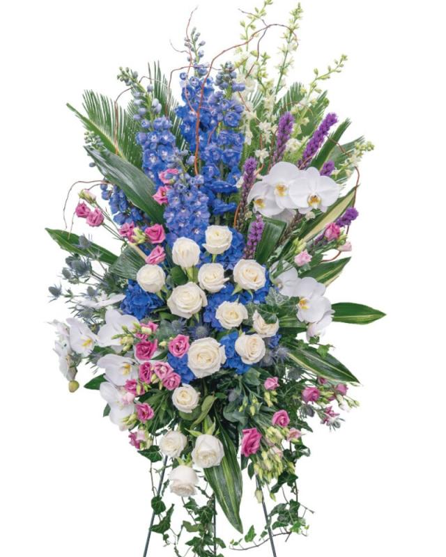 An image of Heartfelt Sorrow Standing Spray Standard
