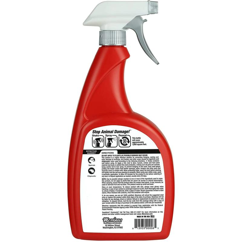 An image of Squirrel Stopper - Squirrel & Chipmunk Repellent Messinas 32 oz